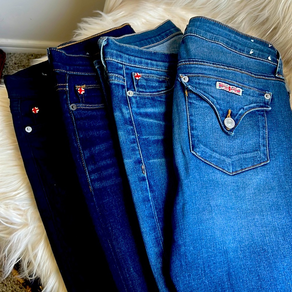 4 pair of Hudson jeans two new, two worn gently.